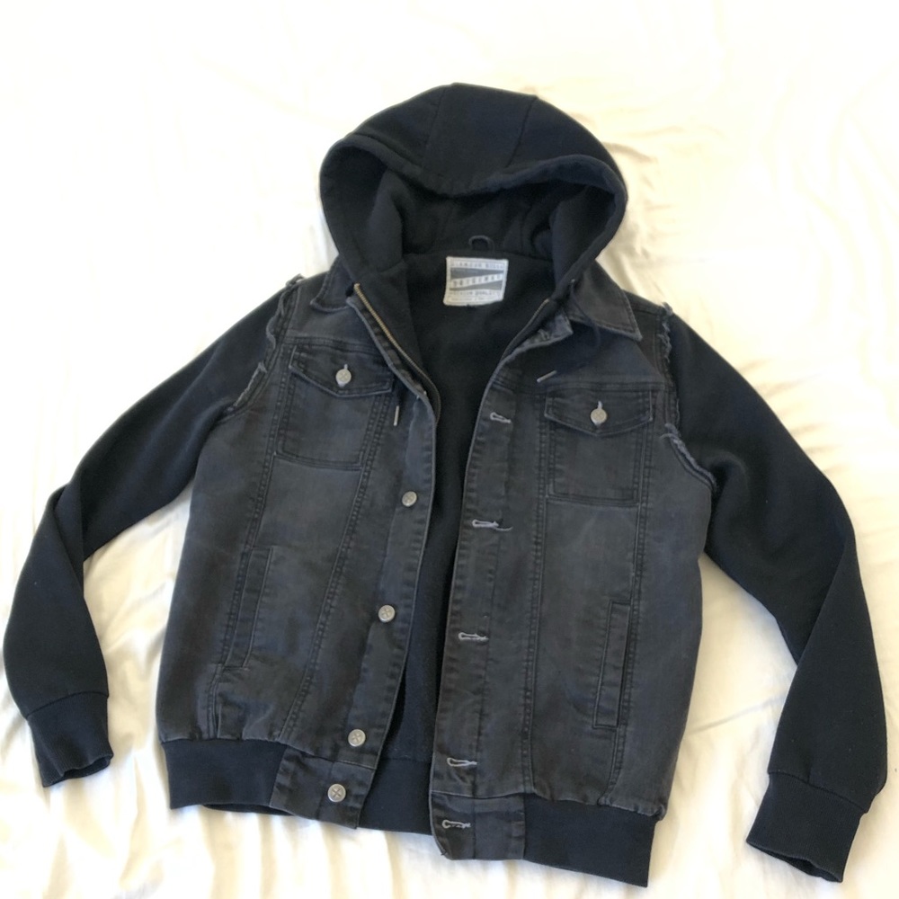 Men's Glamour Kills Denim Vest Hooded Jacket